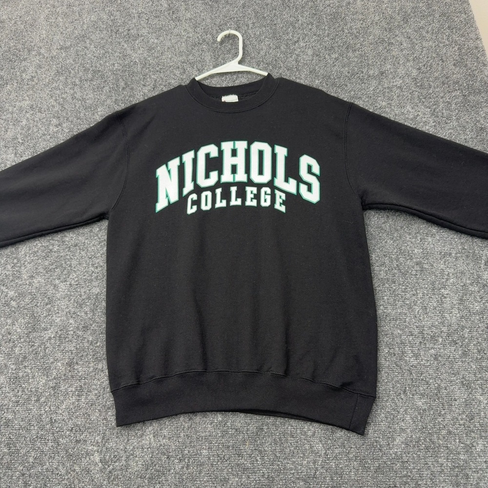 Nichols College Champion Sweatshirt Adult M Black Cotton Blend Crewneck Casual